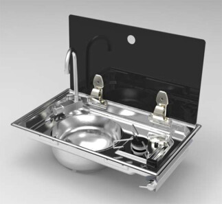 BIO Cam Kapaklı Evyeli Tekli Ocak FSM3402 - BIO