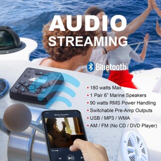 Boss Audio MCKGB450W.6 Systems Usb Aux Girişli Bluetoothlu Hoparlörlü Marin Teyp Seti - 4