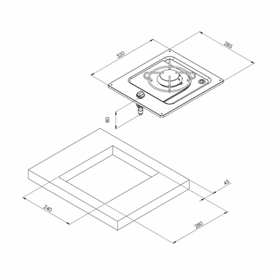 CAN Tekli Gömme Ocak PC1320 - 2