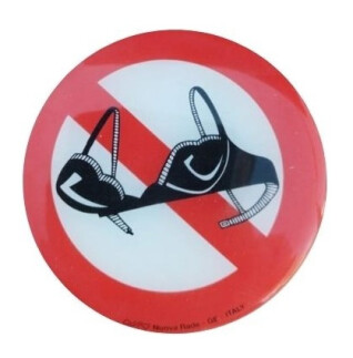 Plasto Kaplı Lüks Çıkartma 8cm, Mayo ile Girilmez - NUOVA RADE