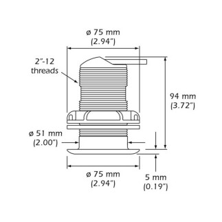 Garmin Airmar P19 Plastik Gömme Transducer Ayna 12° Derece - 3