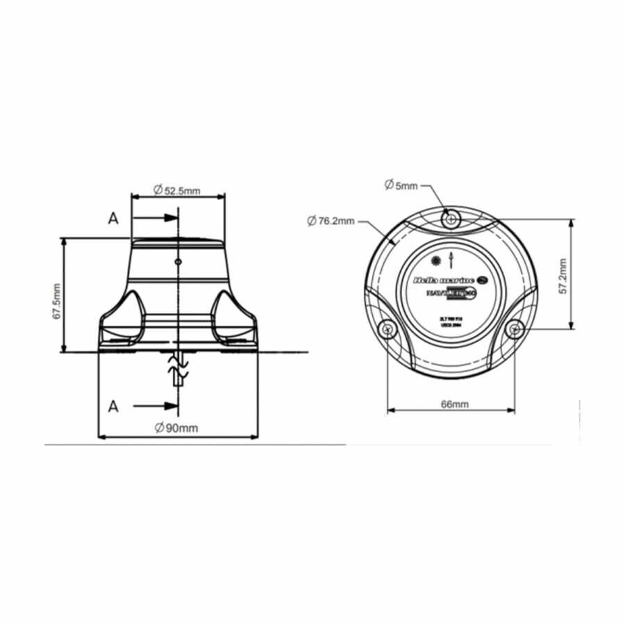 Hella Marine 360º Kırmızı Led Seyir Feneri - 2