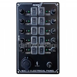 İzoleli Çakmak Soketli Switch Paneli 10lu - 2