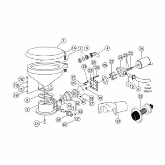 Jabsco Elektrikli Klasik Marin Tuvalet - 3