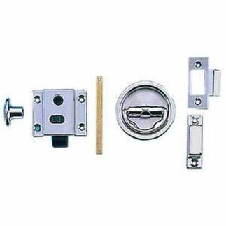Kapı Kilidi, Kromaj ve Paslanmaz Çelik 54x44 mm - LHR