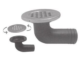 Krom Flanşlı Plastik Yer Süzgeçi 38 mm - LHR