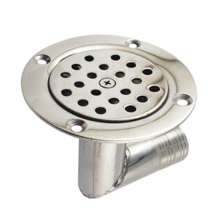 Krom Yer Süzgeçi Dirsekli 25 mm Çıkışlı - LHR