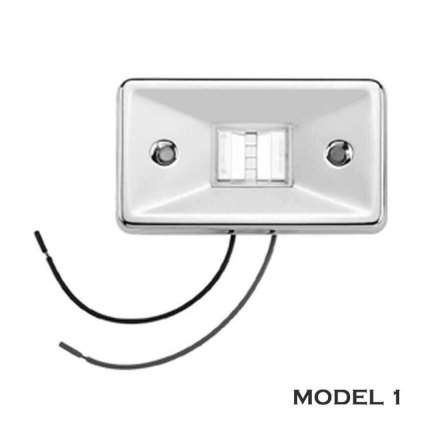 Led Kıç Feneri Krom Dikdörtgen 12V - 2