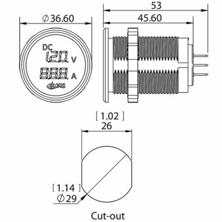 Marin Dijital Voltmetre/Ampermetre - 2