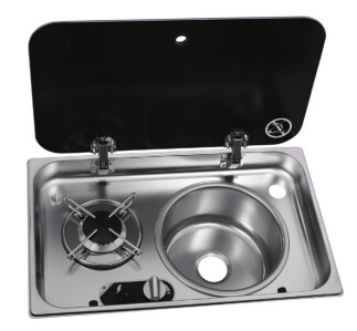 Navy Load Cam Kapaklı Ocak ve Sağ Evye NL24000 - NAVY LOAD