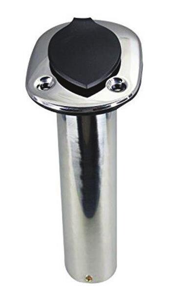 Olta Kamış Tutucu, Paslanmaz Çelik, Plastik Kapaklı - 1