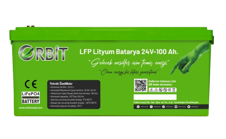 Orbit 24V 100Ah Marine Lityum LiFePO4 Akü - 1