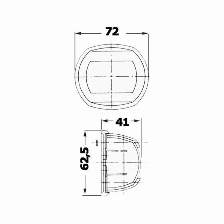 Osculati Compact 12 Seyir Fenerleri / Çelik Gövde - 5