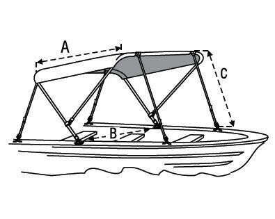 Portatif Bimini Tente Alüminyum 150x180 cm - 4