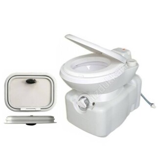 Porvaletti Kasetli Dönebilen Karavan Tuvalet 22L + Servis Kapağı - PORVALETTI