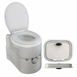 Porvaletti Kasetli Karavan Tuvalet 24L + Servis Kapağı - PORVALETTI