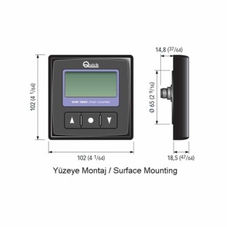 Quick Elektronik Zincir Sayacı Yüzeye Montaj - 2