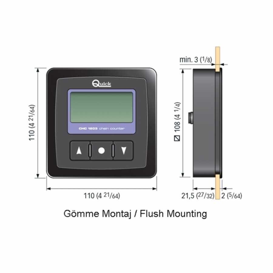 Quick Elektronik Zincir Sayaçlı Irgat Kontrol Paneli Gömme Montaj - 2