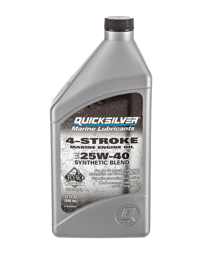 Quicksilver 25W-40 4 Zamanlı Sentetik Motor Yağı 1 Litre - 1