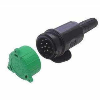 Römork için Fiş, Siyah ABS, 13 Soketli - 12V - LHR