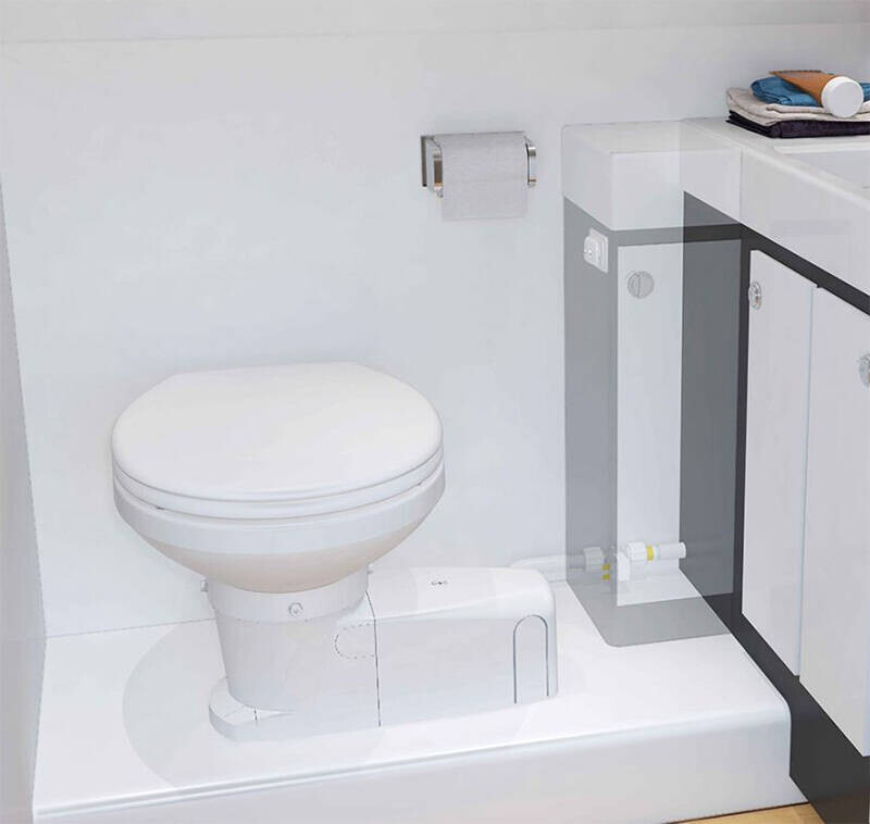Sanimarin Maxlite+ S Comfort Bidet (Taharet Musluklu) Marin Tuvalet 12V - 5