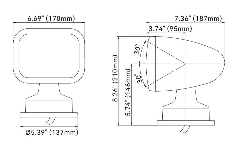 Seaflo Uzaktan Kumandalı Projektor 12-24V 2700 Lümen - 2