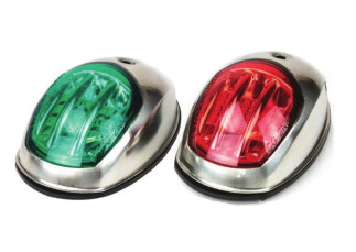 Seyir Feneri İskele+Sancak Takım Led 12V, Krom Kapaklı - LHR