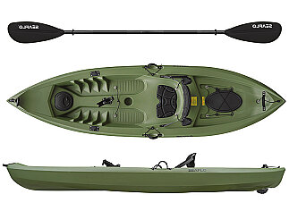 Tek Kişilik Balıkçılık Kanosu Yeşil - SEAFLO