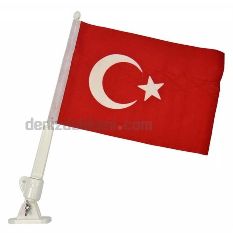 Türk Bayraklı Plastik Bayrak Direği Katlanabilir - 1