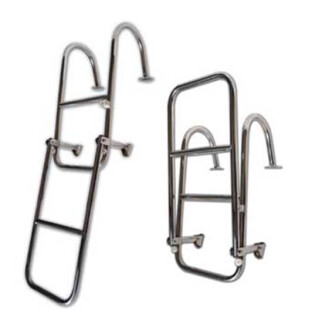 Tutamaklı Katlanır Merdiven, Paslanmaz Çelik, 2+1 - LHR