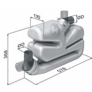 Vetus Waterlock, Tip LSG, Uzun Egzoz Sistemleri için - VETUS